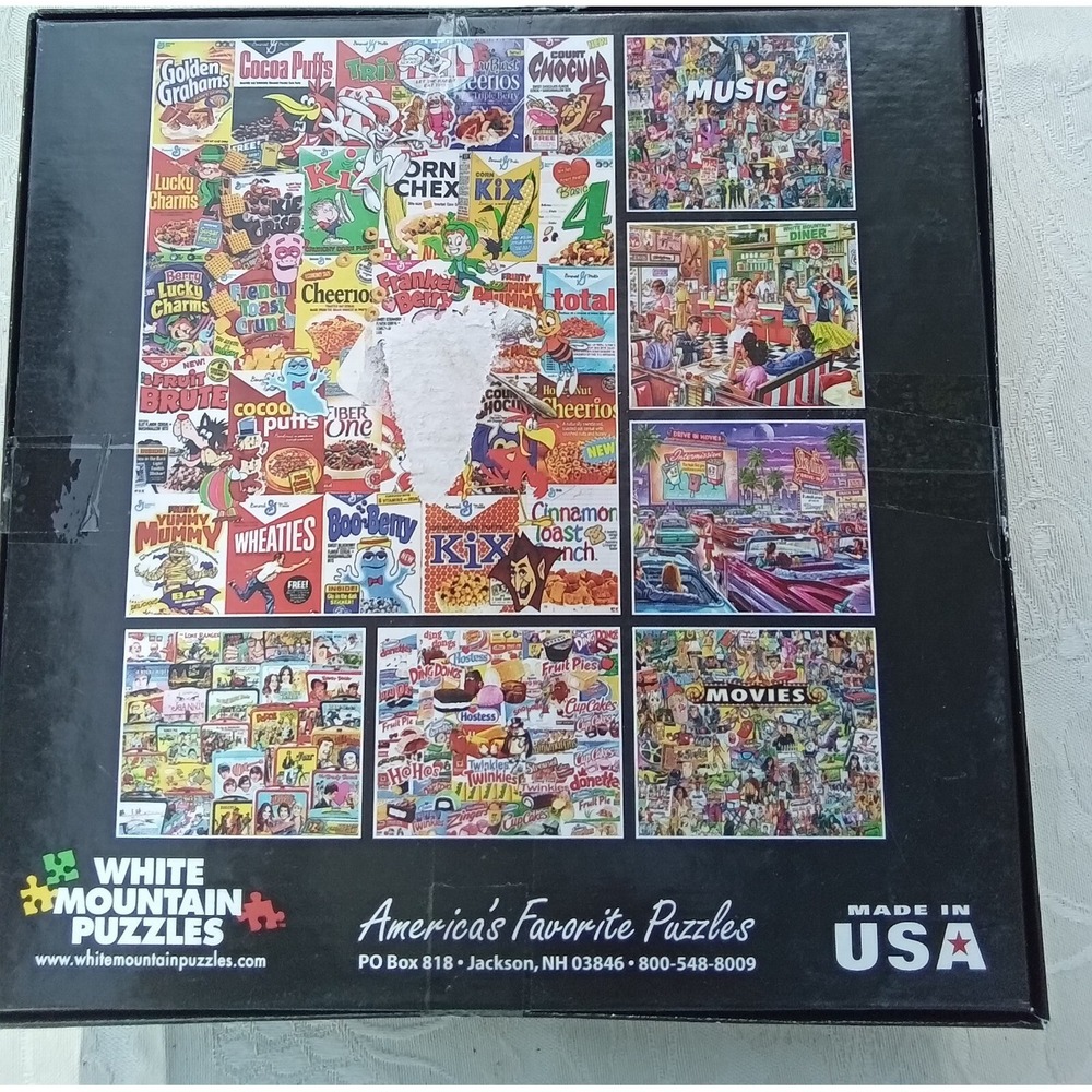 White Mountain Puzzles Candy Wrappers 1000 Piece Jigsaw Puzzle 862E-T Girard